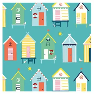 Tissu coton Dashwood Summer Fun abris de plage vendu au mètre - fun bl...