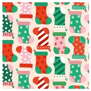 GENERIQUE Tissu coton Dashwood chaussettes de Noël vendu au mètre(...) - Noel 2210