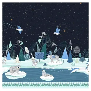GENERIQUE Tissu coton Dashwood nuit de Noël vendu au mètre(...) - arcticink