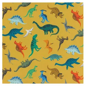 GENERIQUE Tissu coton Dashwood Jurassic sur fond jaune vendu au mètre(...) - pas cher