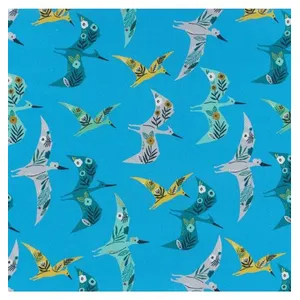 GENERIQUE Tissu coton Dashwood Jurassic sur fond bleu vendu au mètre(...) -