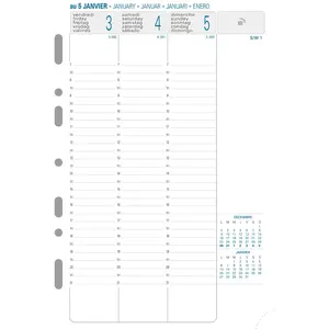 Recharge agenda scolaire semainier 2025 Exacompta - 14,2 x 21 cm - Exatime 21 pas cher
