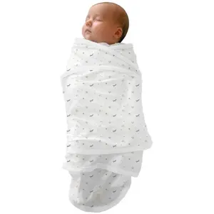 Beaba Couverture Emmaillotage Pour Bébé En Coton Miracle Imprimé/blanc pas cher