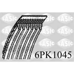 Courroie d'accessoires SASIC 6PK1045 - Réf. 6PK1045 pas cher