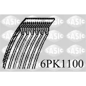 Courroie d'accessoires SASIC 6PK1100 - Réf. 6PK1100 pas cher