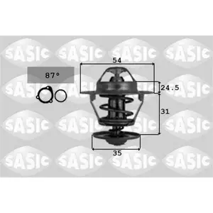 SASIC Thermostat d'eau pour VOLKSWAGEN: Golf, Passat, Scirocco, Golf Cabriolet, Transporter, Caddy, Jetta, Santana, Corrado, Vento (Ref: 9000334)