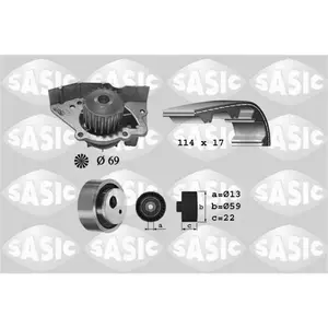 Kit de distribution + pompe à eau SASIC 3900024 - Réf. 3900024 pas cher