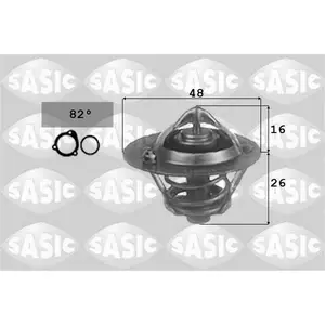 SASIC Thermostat d'eau pour FORD: Fiesta, Focus, C-Max, Mondeo, Fusion, B-Max & VOLVO: V50, C30, S40 & MAZDA: 121 (Ref: 3306025)