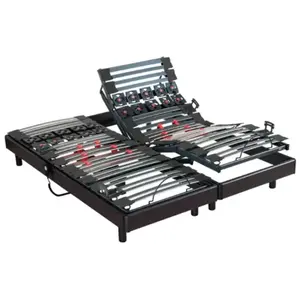 Comparateur de prix : Sommier électrique de relaxation déco wengé Bultex POP ART SIGMA 2x90x200