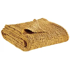 3S. x Home Jeté de lit coton stonewashed Vivaraise Tana 240x260 cm pas cher