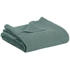 VIVARAISE Jeté de lit en coton maia 260 x 240 cm vert de gris 1307054000Vendu paramazon