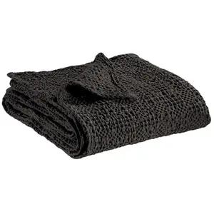3S. x Home Jeté de lit Tana VIVARAISE-260 x 260 cm-Carbone pas cher