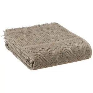 3S. x Home Vivaraise - Serviette de toilette uni Zoe chamois 50 x 100 cm Vivaraise