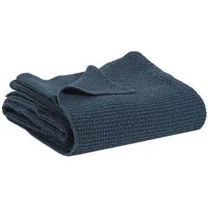 Vivaraise Plaid Maia-140 x 200 cm-Navy pas cher
