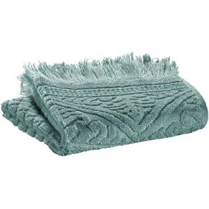 3S. x Home Maison Vivaraise Serviette Invite Zoe Vert de Gris 30 X 50 pas cher