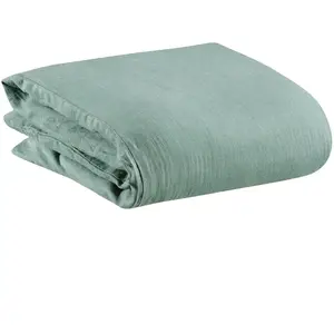 3S. x Home Vivaraise Housse de couette Zeff Vert de gris 240 x 220 pas cher