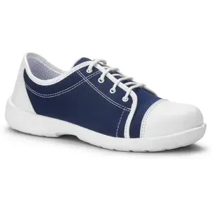 Comparateur de prix : Chaussure de sécurité basse S1P SRC FASHION pour femme blanc/bleu mari...