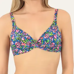 Laura By Janine Robin - Haut de maillot de bain Florenza bleu T.95E/F pas cher