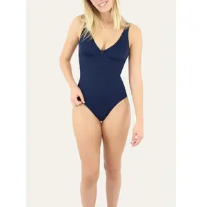 Maillot de bain 1 pièce coupe sous poitrine - Bleu Jeanine Robin
