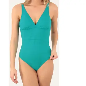 Janine Robin - Maillot de bain 1 Pièce coupe sous poitrine Addict vert...