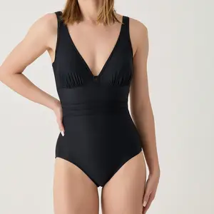 Janine Robin - Maillot de bain 1 Pièce coupe sous poitrine Idylle noir...