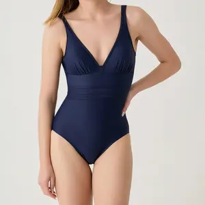 Janine Robin - Maillot de bain 1 Pièce coupe sous poitrine Idylle bleu...