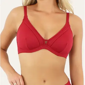 Janine Robin - Haut triangle Grace rouge T.85D/E pas cher