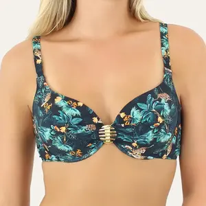 Janine Robin - Haut de maillot de bain balconnet à coques Cenote vert ... pas cher