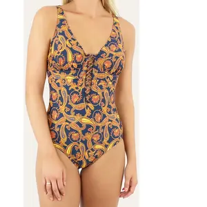 Janine Robin - Maillot de bain 1 Pièce coupe sous poitrine Caracas ble...