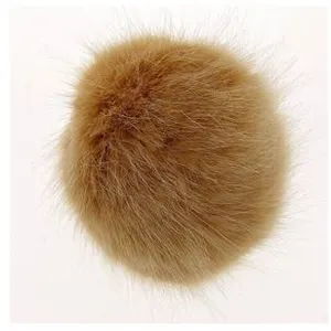 Pompons fausse fourrure - 10cm de diamètre - Unic 106 Marron - 106 Mar...