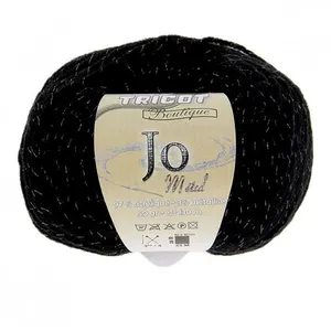 Fil à tricoter Tricot Boutique JO Métal - Distrifil Noir (02) - Noir (... pas cher