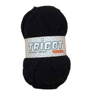 Pelote de laine à tricoter Tricot SIERRA - Distrifil 585 Noir - 585 No...