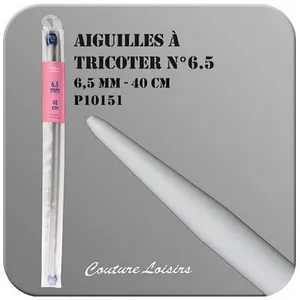 Non communiqué Couture Loisirs - Aiguilles À Tricoter En Plastique 40Cm Grosseur 6,5