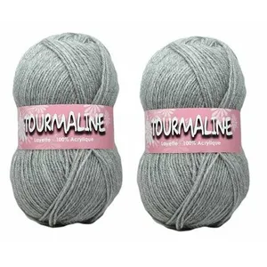 Non communiqué 2 Pelotes layette - fils à tricoter - Acrylique - gris - Tourmaline