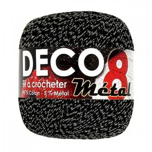 Coton à crocheter DECO 8M - Distrifil(...) - Noir (NOIR DORE) pas cher