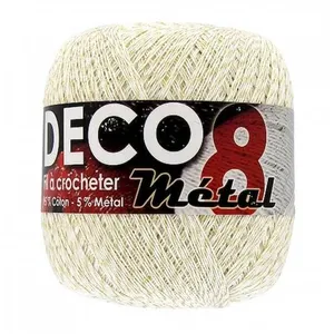 Distrifil Coton à Crocheter Deco 8M Color : Blanc (Blanc Dore)