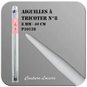 Non communiqué Aiguilles à Tricoter de 40cm en plastique n°6,5 à n°20 - Distrifil(...) -