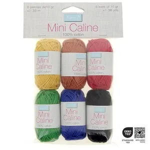 Lot de 6 Mini Pelotes Câline 10g Trimits - Idéal pour l'Amigurumi et l... pas cher