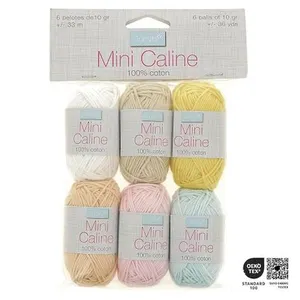 Lot de 6 Mini Pelotes Câline 10g Trimits - Idéal pour l'Amigurumi et l... pas cher