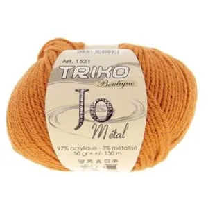 Fil à tricoter Tricot Boutique JO Métal - Distrifil Orange (22) - Oran...