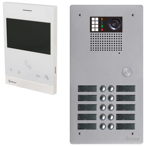 GOLMAR Kit interphone vidéo collectif BUS 2 fils G2P 9 appels - GKVG2P/209Vendu parbis-electric