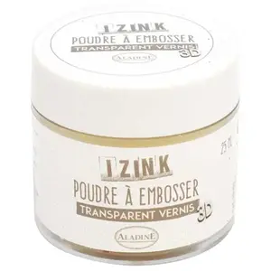 Comparateur de prix : Aladine Poudre à embosser transparente vernie Contenance : 25 ml environ