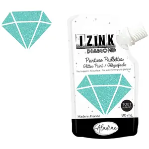 Comparateur de prix : Aladine Peinture paillettes Izink Diamond bleu ciel - 80 ml