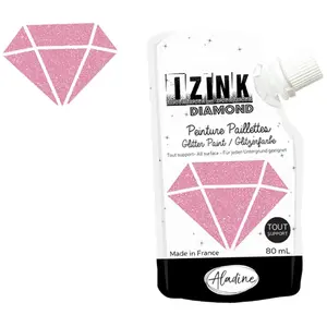 Comparateur de prix : Aladine Peinture paillettes Izink Diamond rose pastel - 80 ml