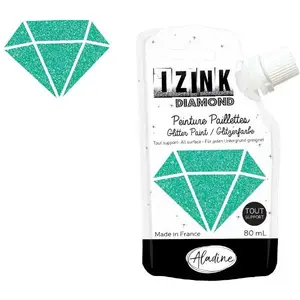 Comparateur de prix : Peinture pailletée Aladine Izink Diamond 80 ml Turquoise