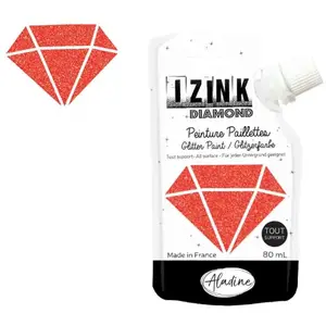 Comparateur de prix : Peinture pailletée Aladine Izink Diamond 80 ml Rouge