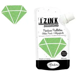 Comparateur de prix : Peinture pailletée Aladine Izink Diamond 80 ml Vert clair