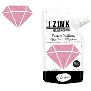 Comparateur de prix : Aladine Peinture paillettes Izink Diamond rose - 80 ml