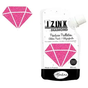 Comparateur de prix : ALADINE Peinture - IZINK - Diamond - Fuchsia - 80ml - Résistante à l'eau
