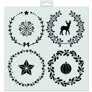 Aladine Pochoir déco Couronnes de Noël 30 x 30 cmVendu parscrapmalin